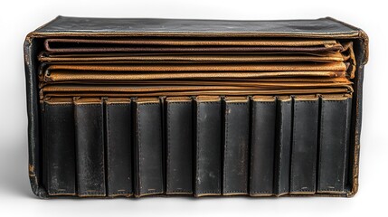 Poster - Antique Leather-Bound Book Collection in a Box