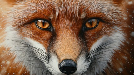 Canvas Print - Close-up Portrait of a Fox