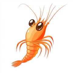 Wall Mural - vector graphic of a shrimp