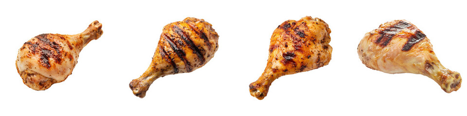 Aufkleber - A full-length view of grilled chicken with a transparency background