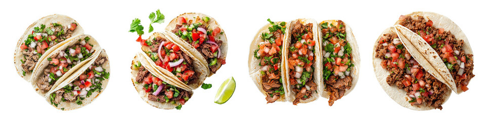 Poster - Pork tacos full length on transparency