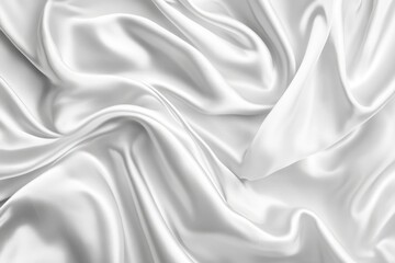 White gray satin texture that is white silver fabric silk panorama background with beautiful soft blur pattern natural , ai