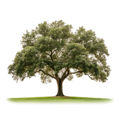 Wall Mural - Live Oak Tree Isolated On White