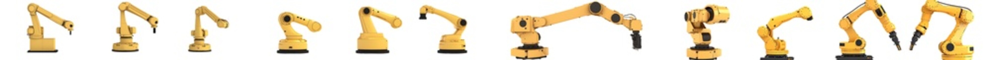 Fototapete - Robot arm manufacturing industry on transparent background