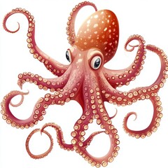 Wall Mural - vector graphic of an octopus