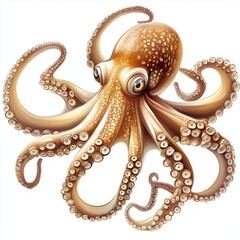 Wall Mural - vector graphic of an octopus