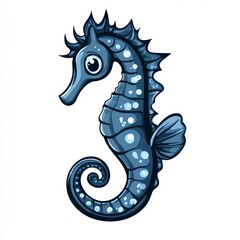 Wall Mural - vector graphic of a cute seahorse