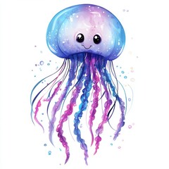 Wall Mural - vector graphic of a jellyfish
