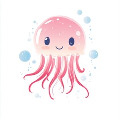 Wall Mural - vector graphic of a jellyfish