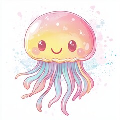 Wall Mural - vector graphic of a jellyfish