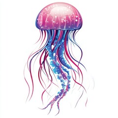 Wall Mural - vector graphic of a jellyfish