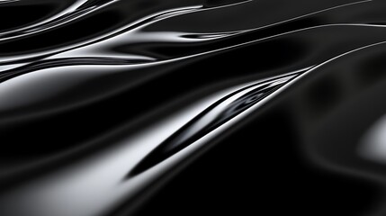 Wall Mural - Abstract Black Liquid Swirls