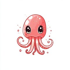 Wall Mural - vector graphic of a squid