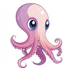 Wall Mural - vector graphic of a squid