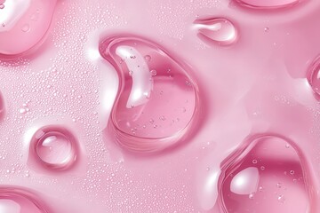 Sticker - Pink water droplets abstract