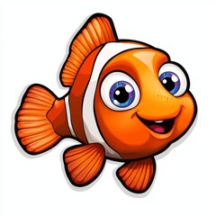 Wall Mural - vector graphic of a clownfish