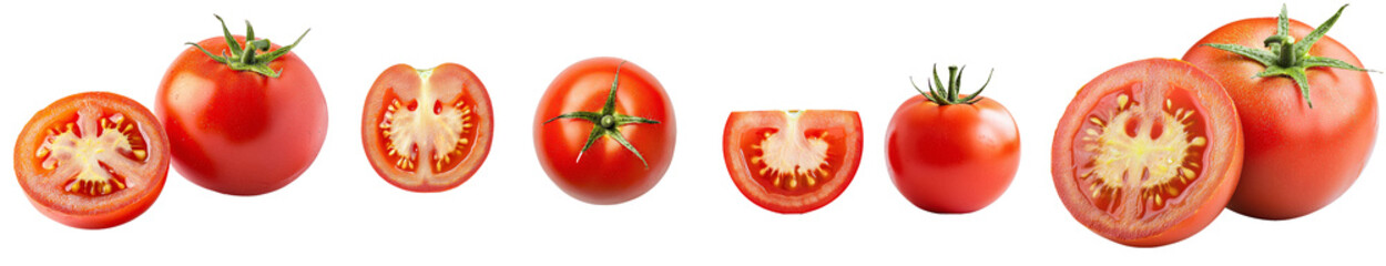 Poster - Isolated tomato half on white background