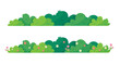 © santima.studio - Green bush blossom. grass bush vector illustration