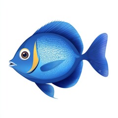 Wall Mural - vector graphic of a blue tang fish