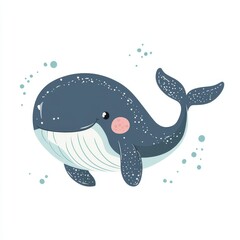 Wall Mural - vector graphic of a whale