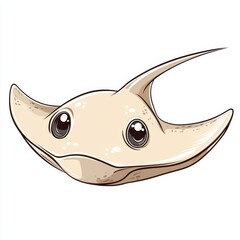 Wall Mural - vector graphic of a cute stingray