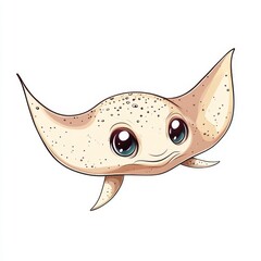Wall Mural - vector graphic of a cute stingray