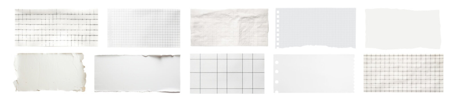 Torn paper png cut out element set