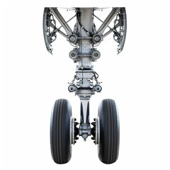 Wall Mural - Aircraft Landing Gear On Transparent Background. 