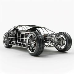 Wall Mural - Car Roll Cage Design Isolated On Transparent 