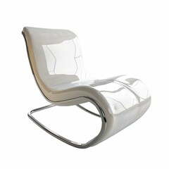 Poster - .White modern chair isolated on a transparent 