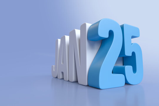 New Year 2025 Creative Design Concept. 3D Rendering