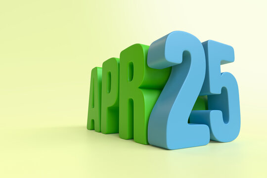 2025 Creative Design Concept. 3D Rendering
