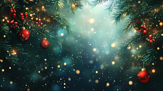 Merry Christmas and happy New Year background