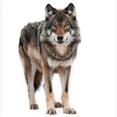 Poster - A wolf , isolated on transparent or white 