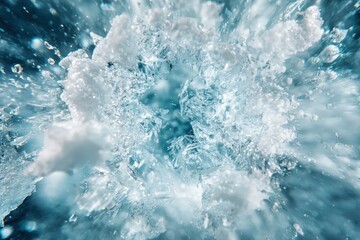 Canvas Print - Close up of ice crystals