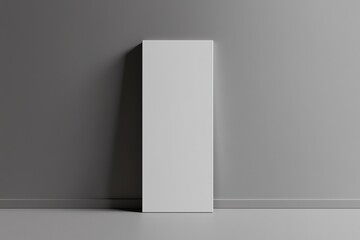Poster - White Rectangular Panel Against Grey Wall