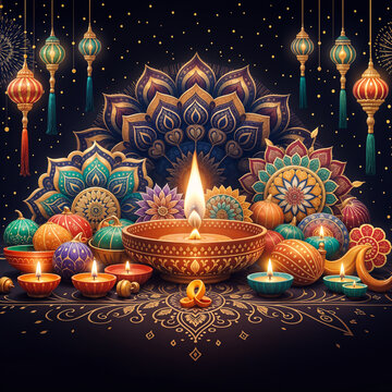 Happy diwali banner design 