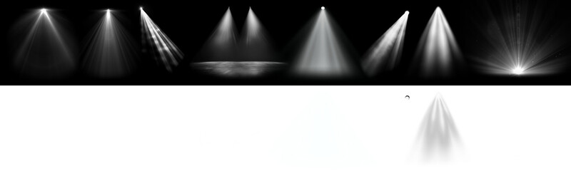 Wall Mural - light effect png cut out element set