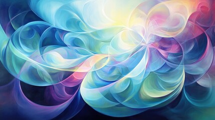 Wall Mural - ethereal swirls of celestial colors in abstract art