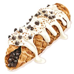 Sticker - Cannoli clipart design illustration isolated 