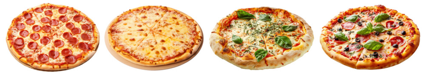 Sticker - Pizza png cut out element set