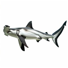 Sticker - Hammerhead shark gliding isolated