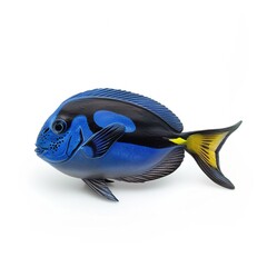 Wall Mural - Blue Tang isolated on white background 