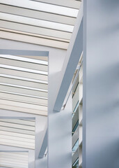 Poster - Metal Structure Ceiling Pattern white steel Architecture details Modern building	