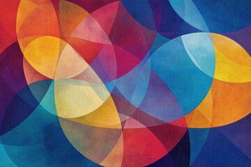 Wall Mural - Colorful abstract geometric background with vibrant shapes