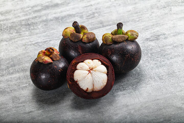 Sweet ripe juicy tropical Mangosteen