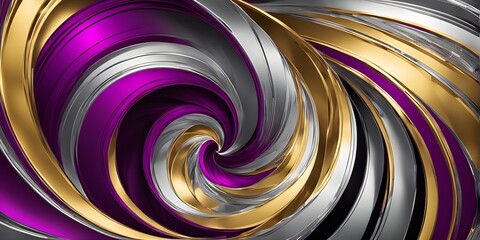 Wall Mural - Abstract Illustration of energetic and dynamic swirl of vibrant hues