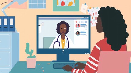 Poster - Online Doctor Consultation   Telemedicine   Virtual Appointment