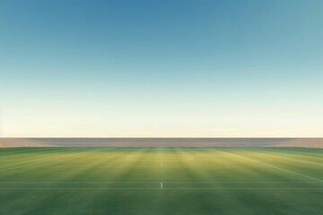 Wall Mural - Soccer game field outdoors horizon nature.