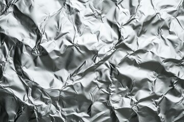 Abstract Texture, Glowing Silver Gray Foil Metal Wall with Copy Space, ai
